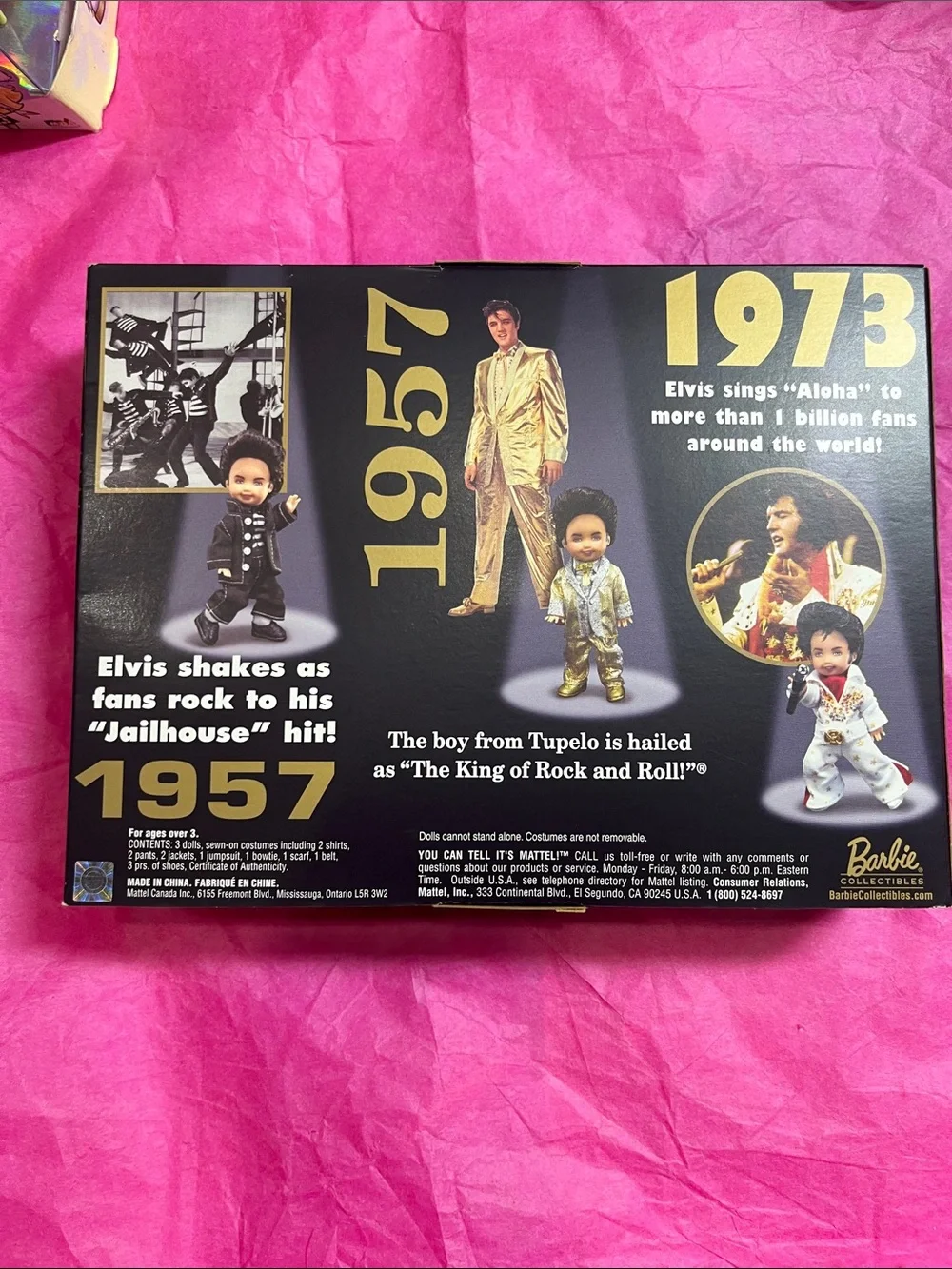 Mattel Barbie Collectibles Tommy Elvis 3-Piece Doll Set - Gold, White, Black